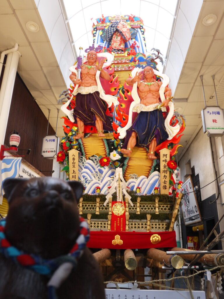 博多祇園山笠 8番飾り山笠 上川端通 表標題「阿吽金剛力士像」2021年 7月