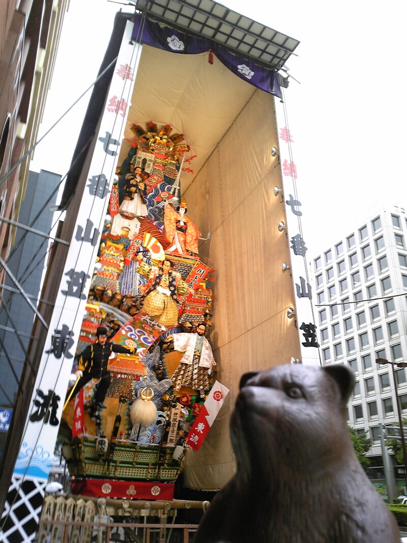 博多祇園山笠 7番 飾り山笠 東流「一世風靡音二郎」2010年7月