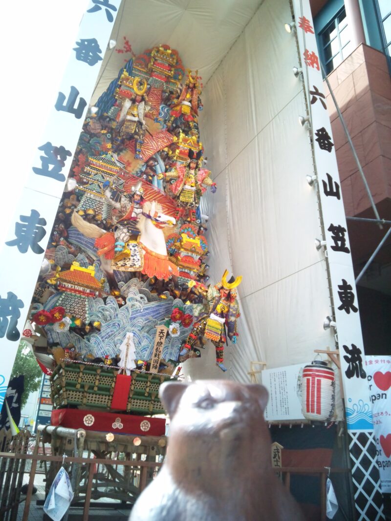 博多祇園山笠 6番 飾り山笠 東流 表標題「天下繚乱戦国陣」2011年7月