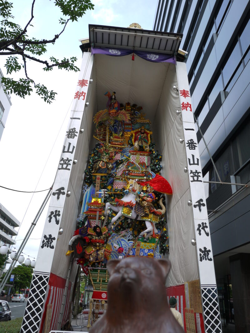 博多祇園山笠 1番 飾り山笠 千代流 表標題「三國志」2012年7月